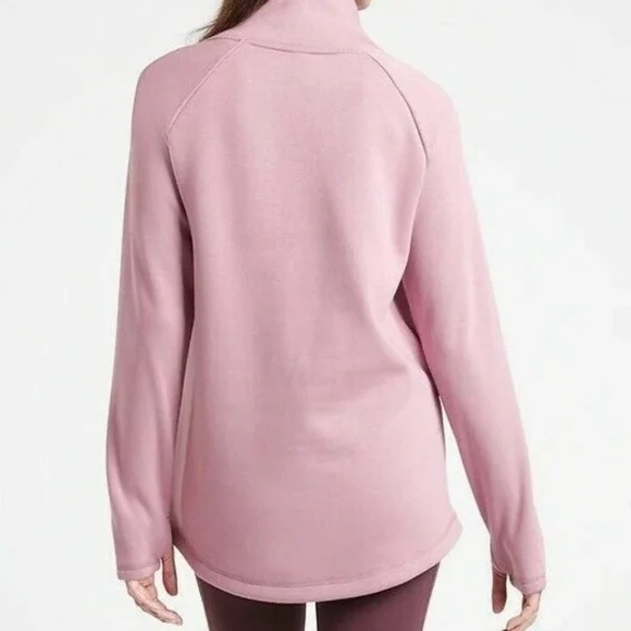 ATHLETA Cozy Karma Asym Pullover DOGWOOD Mauve Sweatshirt XS - Picture 3 of 6